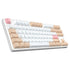 AJAZZ AK871 WHITE TEA RED SWITCH TKL 80% 87Key Mechanical Keyboard