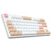 AJAZZ AK871 WHITE TEA RED SWITCH TKL 80% 87Key Mechanical Keyboard