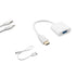 หัวแปลงพอร์ต HDMI to VGA+AUX+MICRO USB สีขาว Converter Adapter