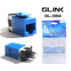 GLINK GL384 Blue เต้ารับหัว LAN RJ45 หัวแลนแบบตัวเมียสีฟ้า Female Jack แพ็ค 1 ชิ้น