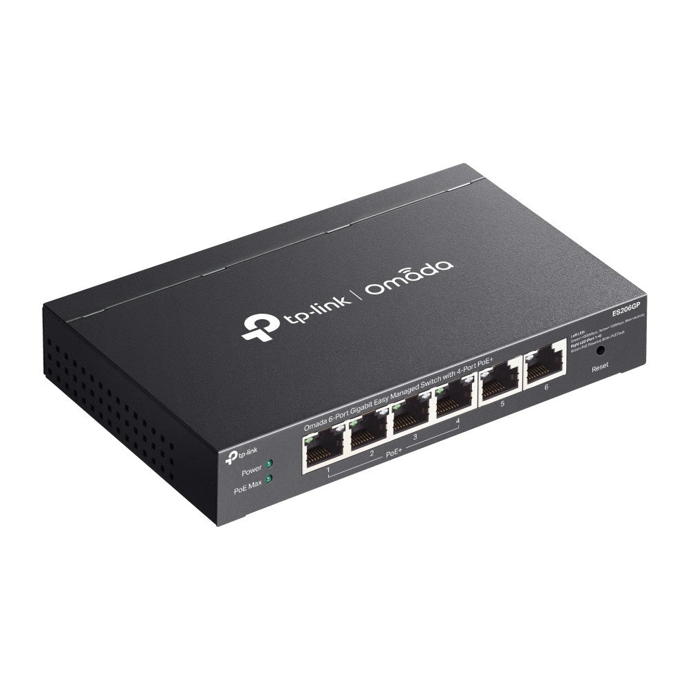 TP-LINK ES206GP Omada 6-Port Gigabit Easy Managed Switch with 4-Port PoE+