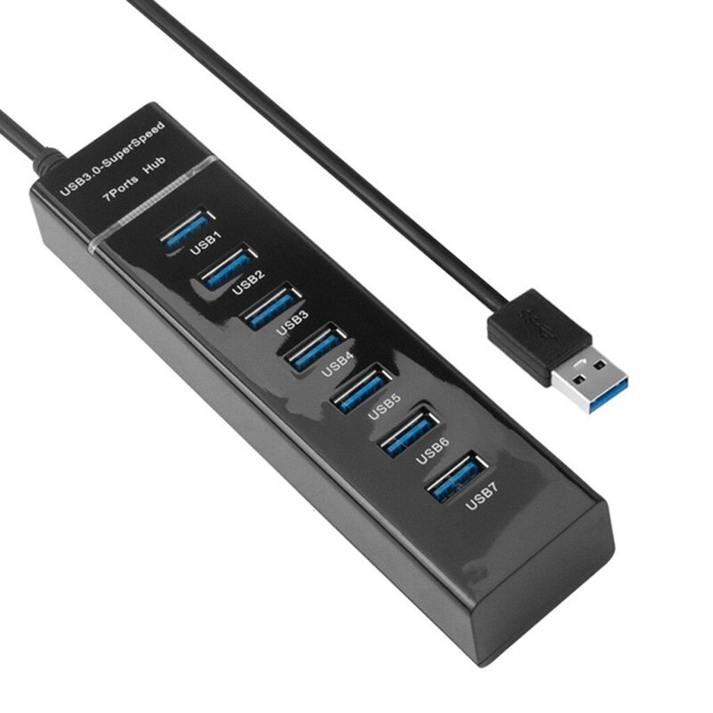 NAVA IT USB HUB 3.0 High Speed 7 Port สีดำ 30cm ฮับขยาย USB แล็ปท็อป PC