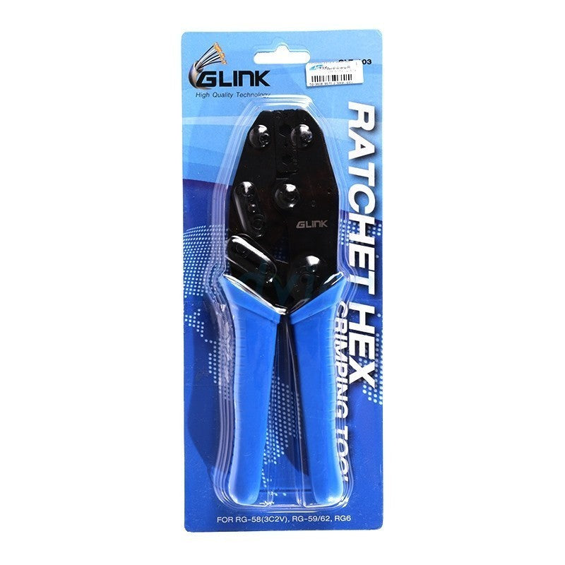 GLINK GLT-103 คีมย้ำหัว BNC แบบบีบ RG58/RG59/RG62 แข็งแรง ทนทาน