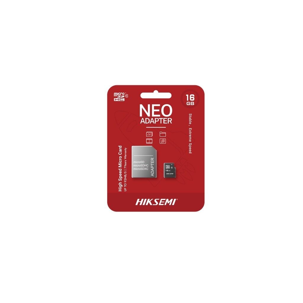 HIKSEMI NEO ADAPTER  C1 64GB - 256GB HIGH SPEED MICRO CARD CLASS 10 MEMORY CARD WARRANTY 7 YEARS