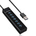 NAVA IT USB HUB 3.0 High Speed 7 Port สีดำ 30cm ฮับขยาย USB แล็ปท็อป PC