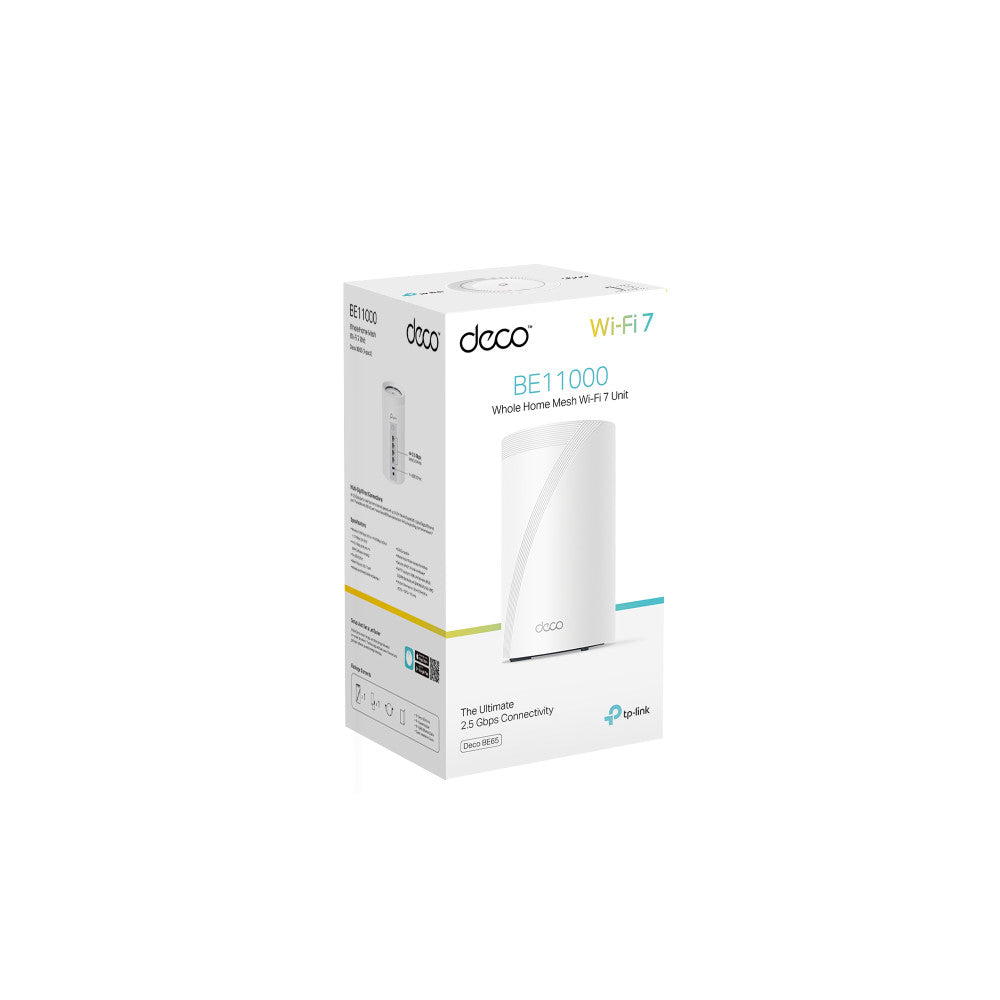 TP-LINK Deco BE65 (Pack 1) BE11000 Whole Home Mesh WiFi 7 System