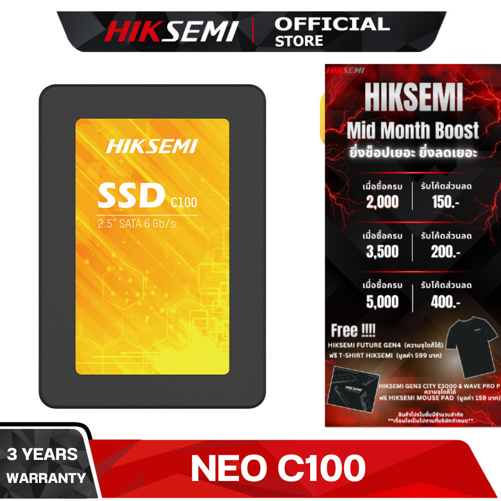 HIKSEMI NEO SERIES SSD C100 960GB 3D NAND SATA III UP TO READ 550MB/s WRITE 480MB/s