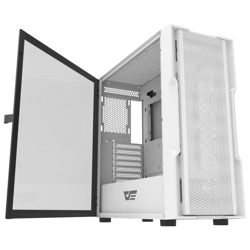 CASE (เคส) DARKFLASH DK431 MESH E-ATX WHITE (WITH 4 FANS MOBO SYNC)