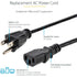 สาย POWER AC Cable 3 หัวแบน US PowerCable 1.5เมตร for Computers,TVs