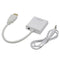 หัวแปลงพอร์ต HDMI TO VGA+AUX(สีขาว) แถมสายAUX Converter Adapter