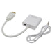 หัวแปลงพอร์ต HDMI TO VGA+AUX(สีขาว) แถมสายAUX Converter Adapter