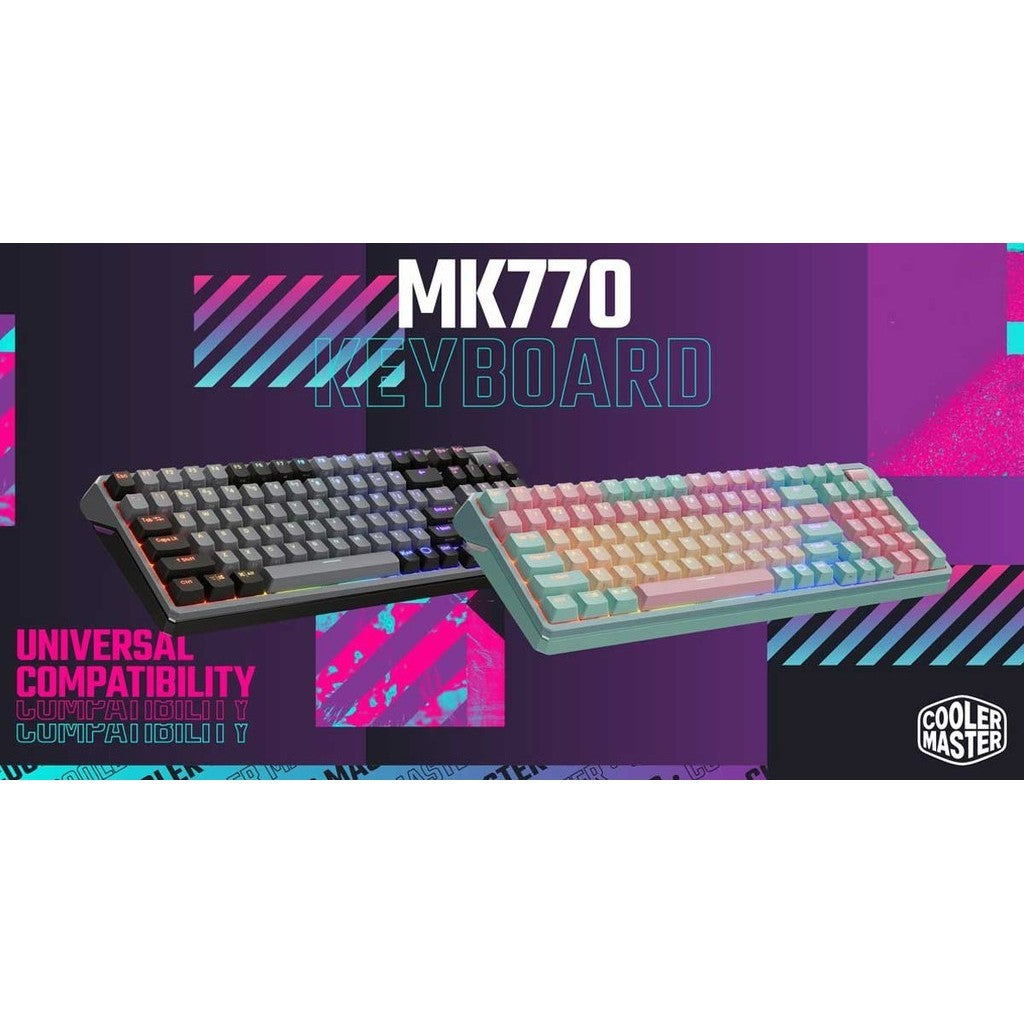 Cooler Master MK770 SPACE GRAY/MACARON Hybrid Wireless Keyboard ประกัน 2 ปี
