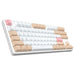 AJAZZ AK871 WHITE TEA BLUE SWITCH TKL 80% 87Key Mechanical Keyboard