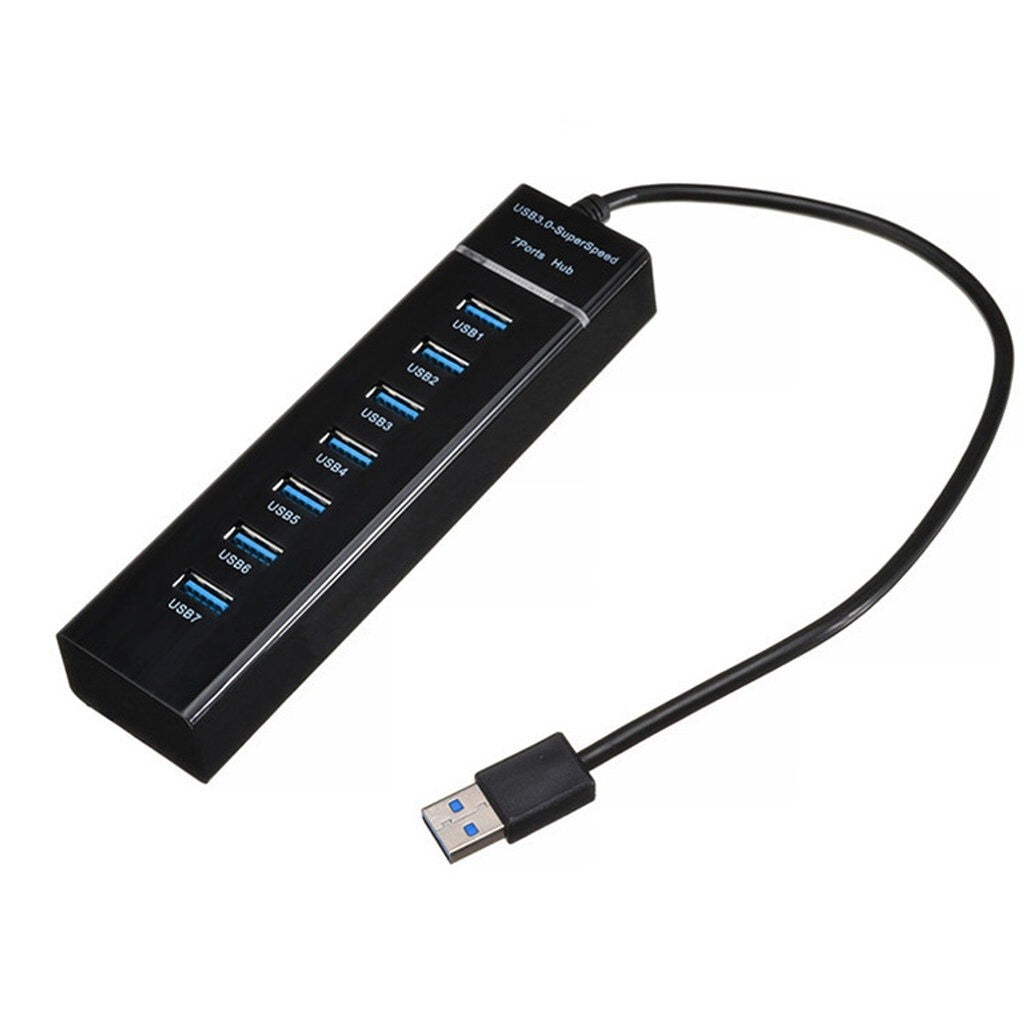 NAVA IT USB HUB 3.0 High Speed 7 Port สีดำ 30cm ฮับขยาย USB แล็ปท็อป PC