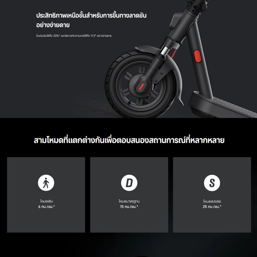 Xiaomi Electric Scooter Elite สกู๊ตเตอร์ไฟฟ้า พับเก็บง่าย ความเร็วสูงสุด 25km/h รับประกัน 1 ปี