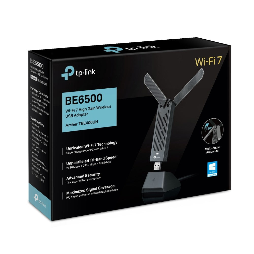 TP-Link Archer TBE400UH Wi-Fi7 BE6500 High Gain Wireless USB Adapter รับประกัน LT
