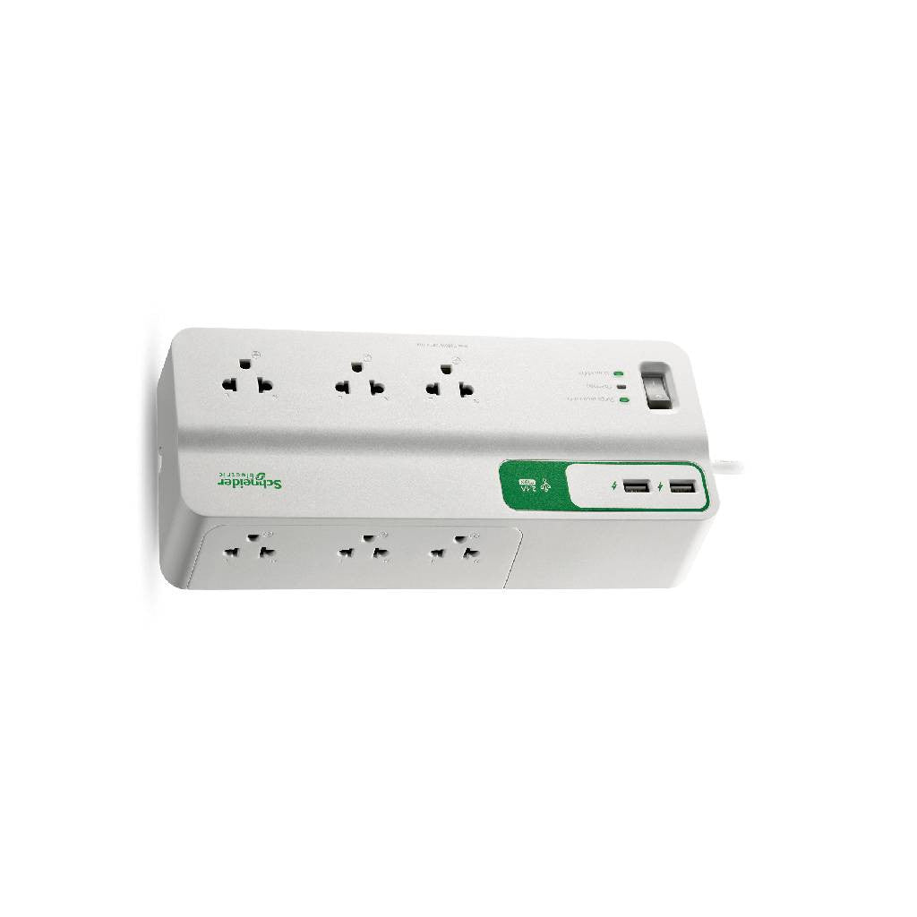 APC PMS63-TH PLUG (ปลั๊กป้องกันไฟกระชากระดับสูง) 6 ช่อง สายยาว 3 เมตร ประกัน 10 ปี