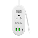 LUMIRA LS-024/2U สายยาว 1.2M เก็บสายได้ 2 เต้ารับ 2USB + 1USB-C ประกัน3ปี