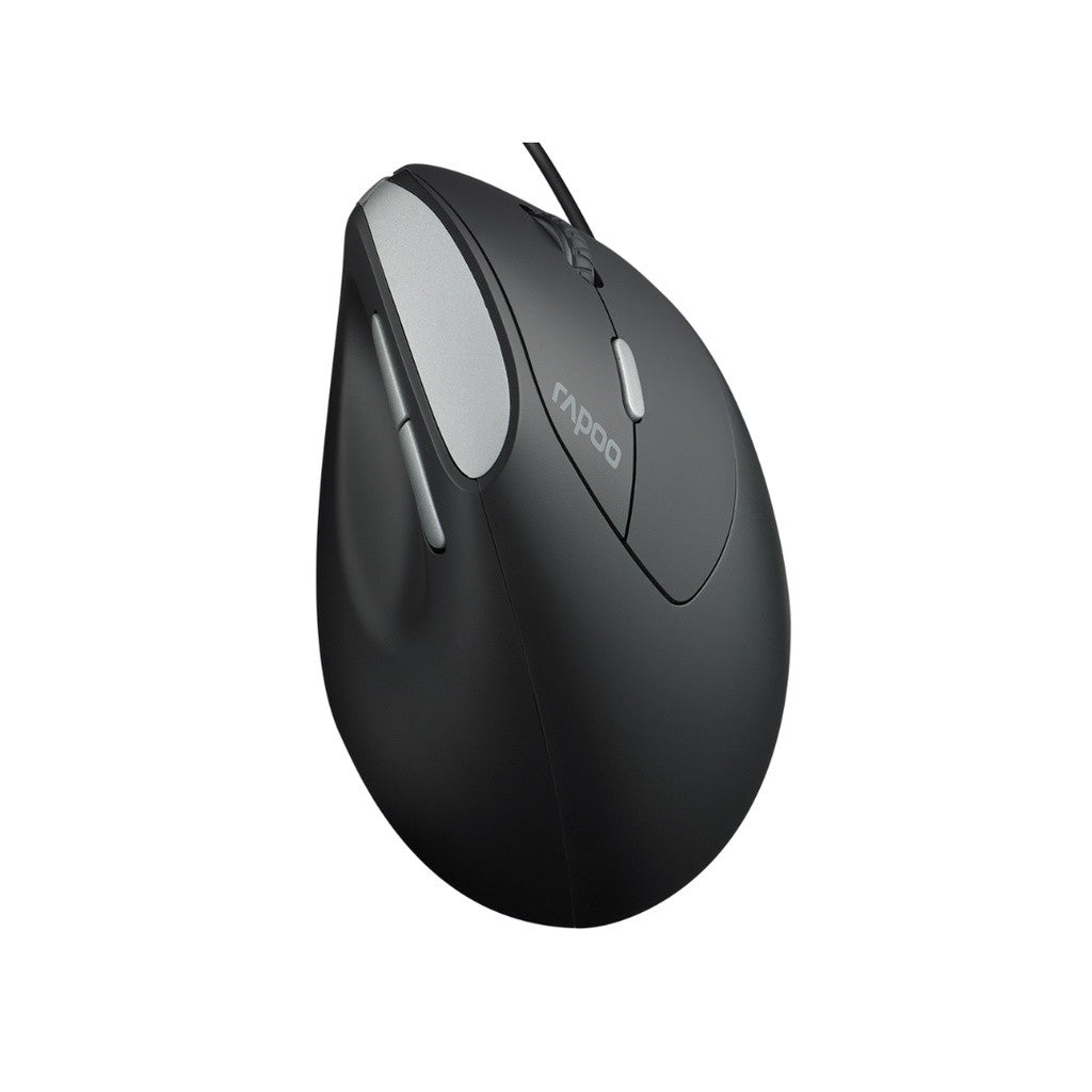 RAPOO EV200 WIRED SILENT ERGONOMIC MOUSE เม้าส์เพื่อสุขภาพ