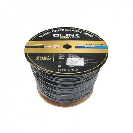 GLINK GLG5008 OUTDOOR CABLE สายแลน ภายนอก 24AWG CAT5E GOLD SERIES ความยาว 305เมตร (ไม่เข้าหัวไปให้)