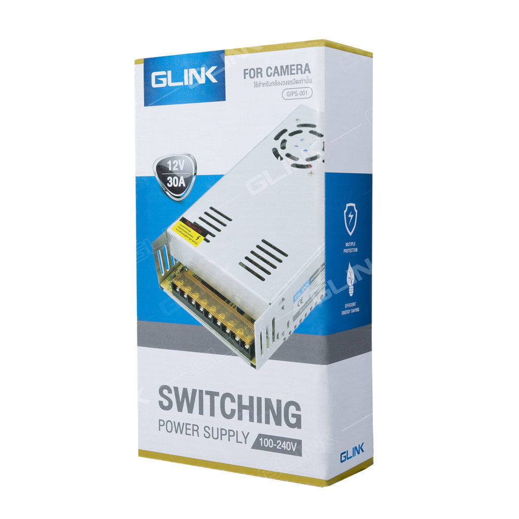 GLINK GIPS-001 12V 30A SWITCHING POWER SUPPLY รังผึ้ง ใช้สำหรับกล้องวงจรปิดเท่านั้น