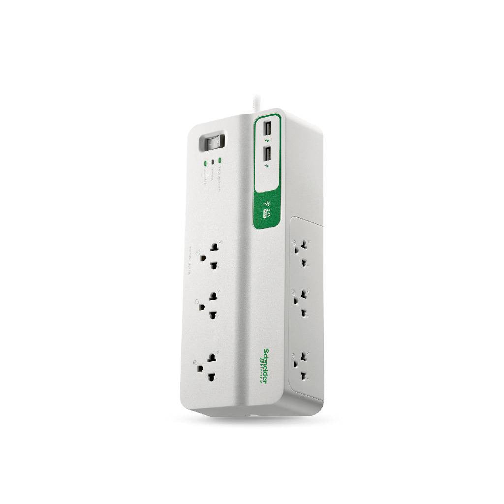 APC PMS63-TH PLUG (ปลั๊กป้องกันไฟกระชากระดับสูง) 6 ช่อง สายยาว 3 เมตร ประกัน 10 ปี