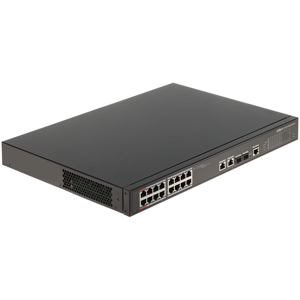 DAHUA PFS4218-16ET-240 16-port 100 Mbps + 2-port Gigabit Managed PoE Switch 240W