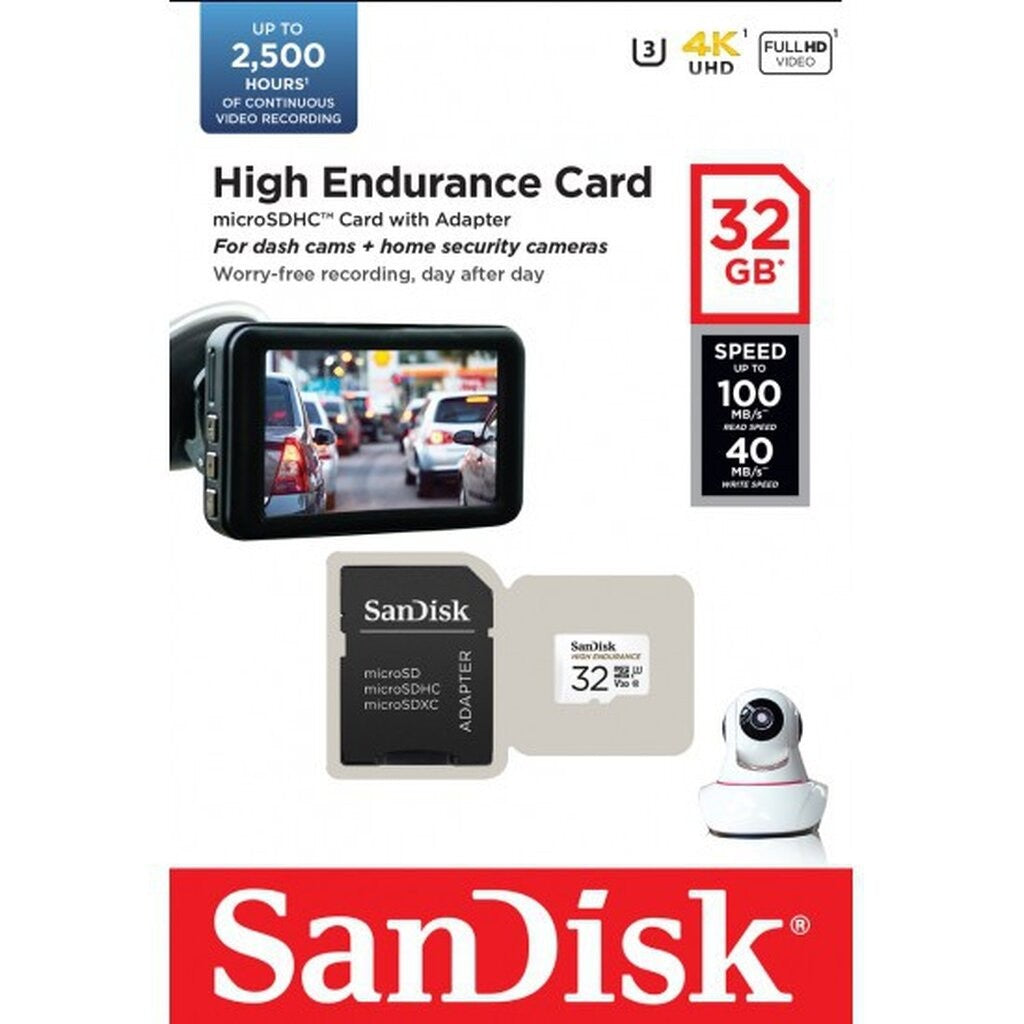SANDISK SDSQQNR-032G-GN6IA 32GB HIGH ENDURANCE SDHC MICROSD ไมโครเอสดีการ์ด
