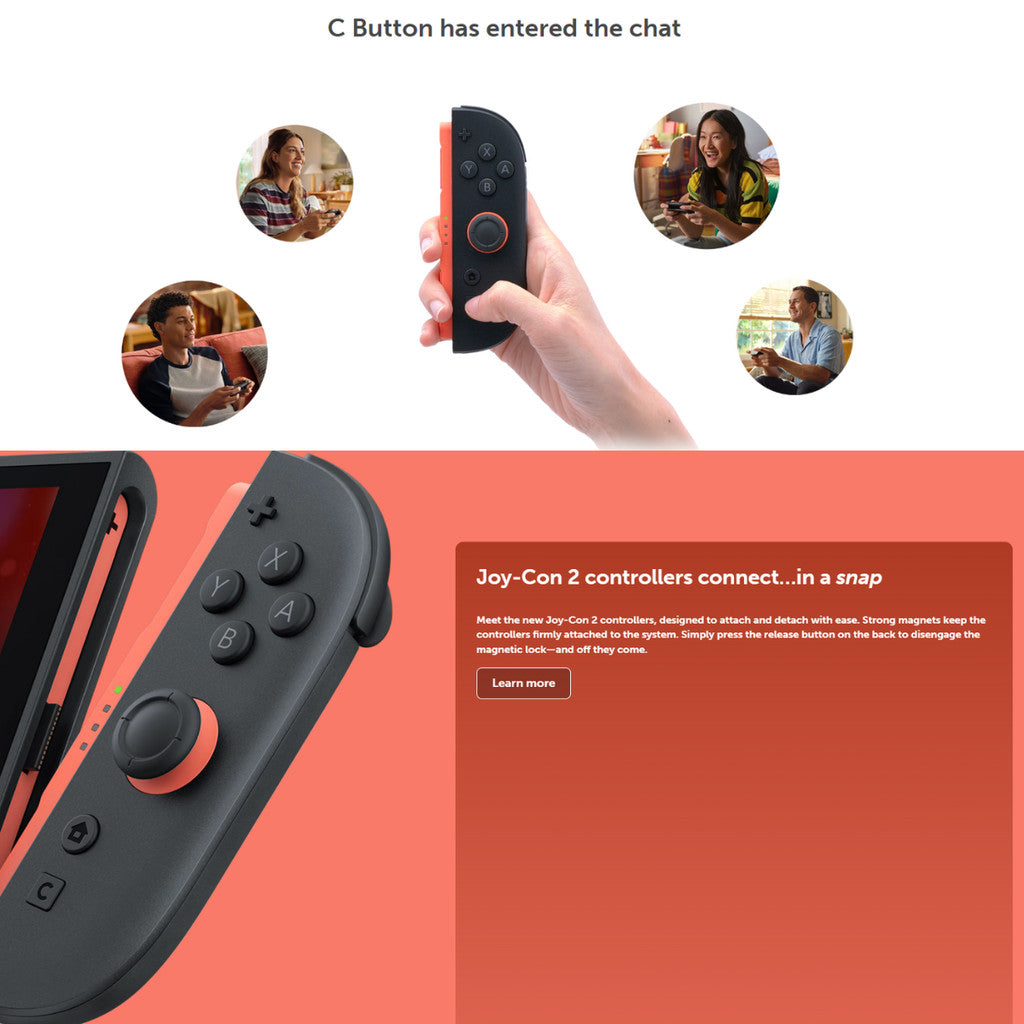 Nintendo Switch 2 Joy-Con2 (L)/(R) Blue - Red คอนโทรลเลอร์ Joy-Con 2 อุปกรณ์เสริมเกม