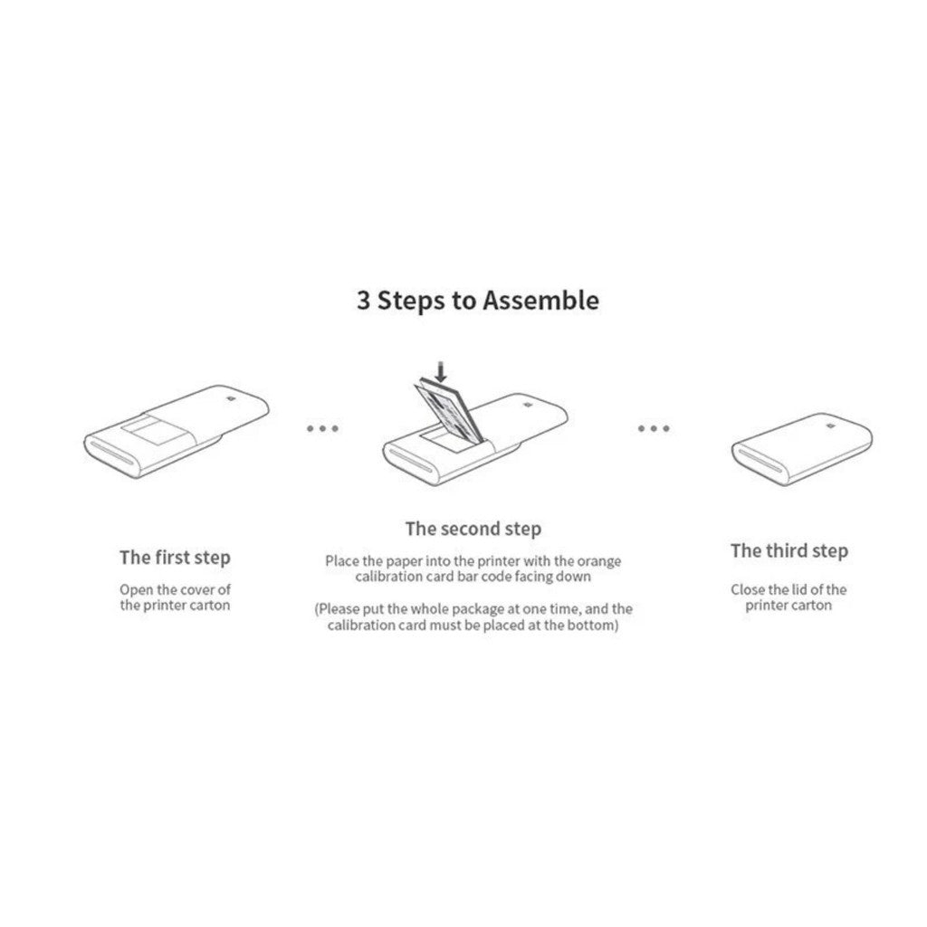 Xiaomi Portable Photo Printer Paper 2x3 inch 20-Sheets กระดาษปริ้น กระดาษพิมพ์ไร้หมึก