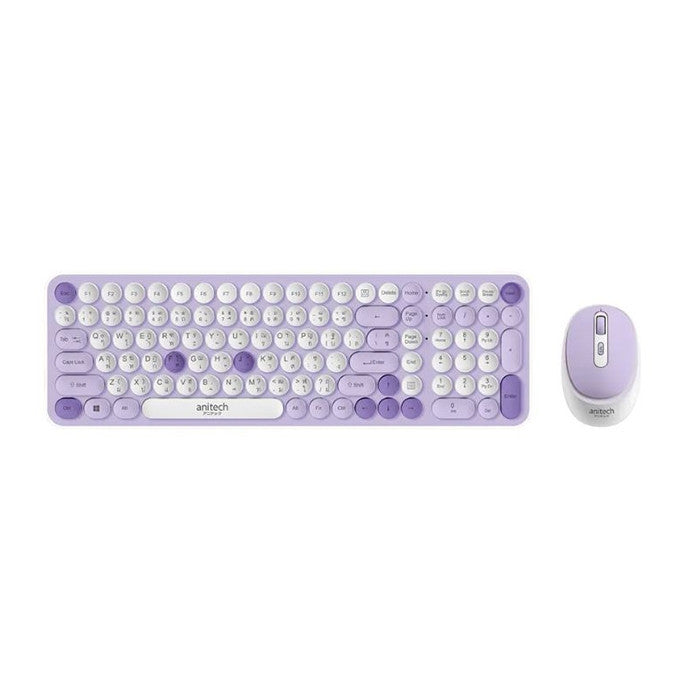 ANITECH OPA812 PURPLE WIRELESS COMBO KEYBOARD&MOUSE