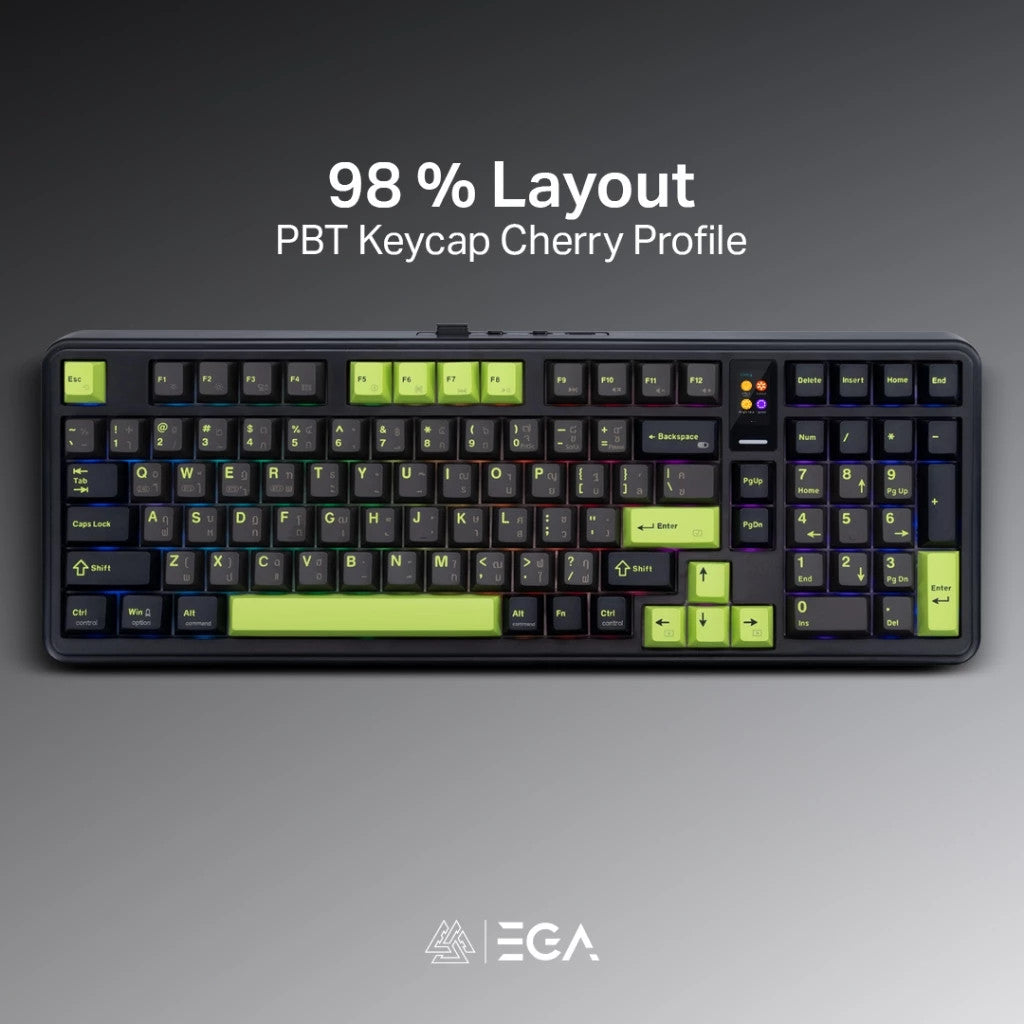 EGA TYPE CMK11 WHITE Saiko clicky Switch คีย์บอร์ดเกมมิ่งไร้สาย
