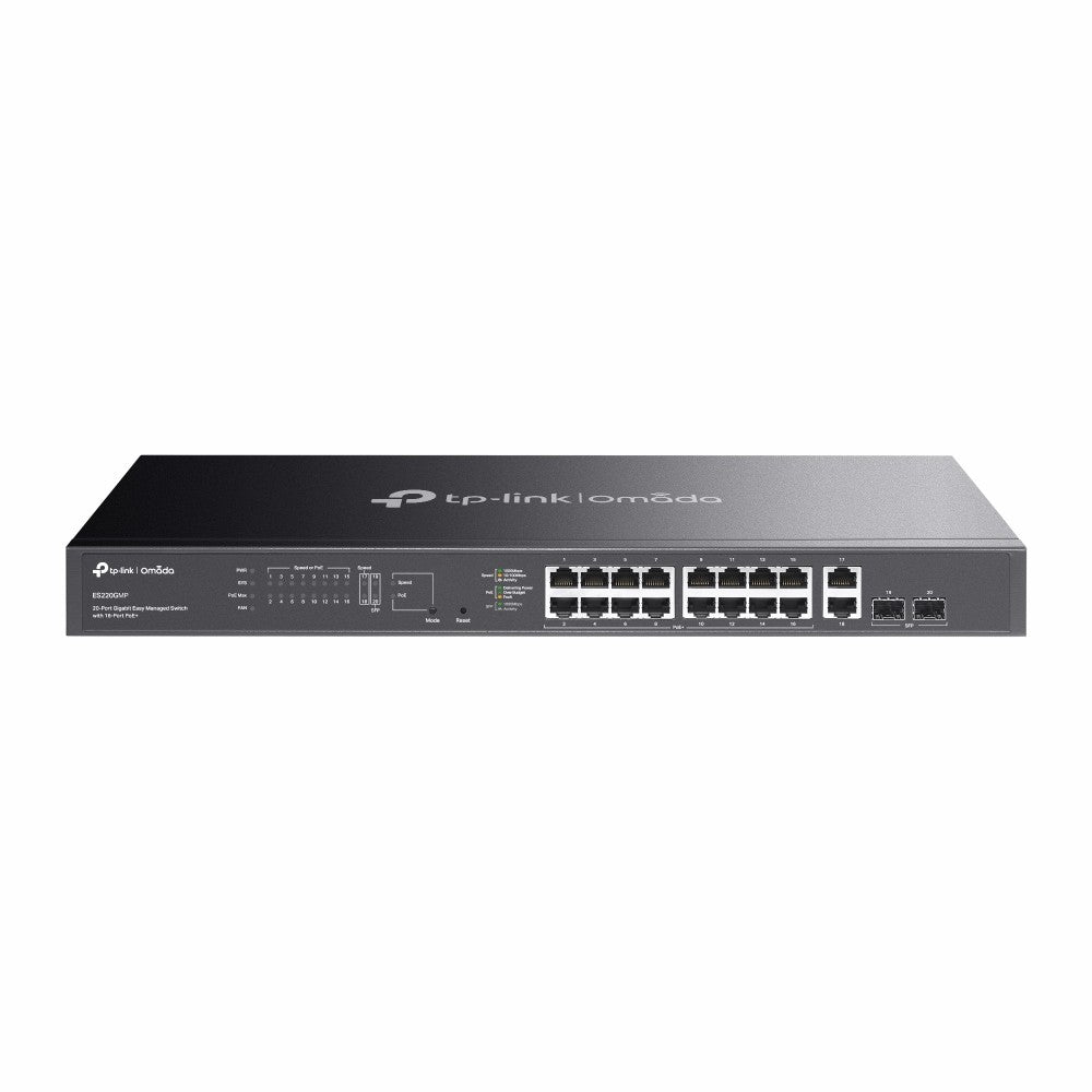 TP-LINK ES220GMP Omada 20-Port PoE+ Gigabit Easy Managed Switch รับประกันศูนย์ไทย