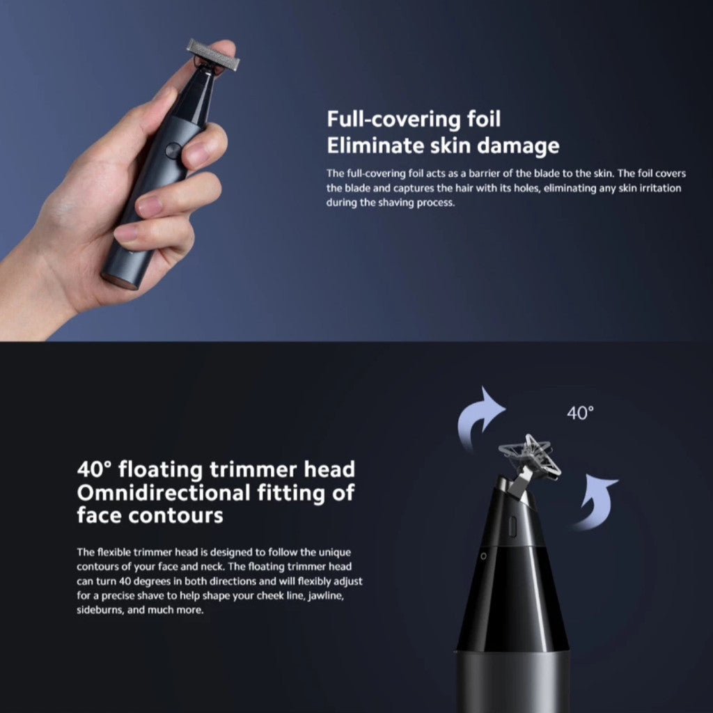 XIAOMI UNIBLADE TRIMMER เครื่องโกนหนวด มัลติฟังก์ชั่น กันจอนได้ ใบมีดสามทิศทาง กันน้ำระดับ IPX7