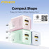 PISEN TP-C52 (GREEN) Type C และ USB A Fast Charger GaN30W Fast Charger Dual Ports รับประกัน 1 ปี