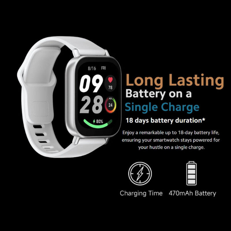 Xiaomi Redmi Watch 5 Active หน้าจอ LCD ขนาด 2.0 นิ้ว ตรวจวัดสุขภาพ ออกกำลังกาย รับสายโทรศัพท์ผ่านเบอร์มือถือ