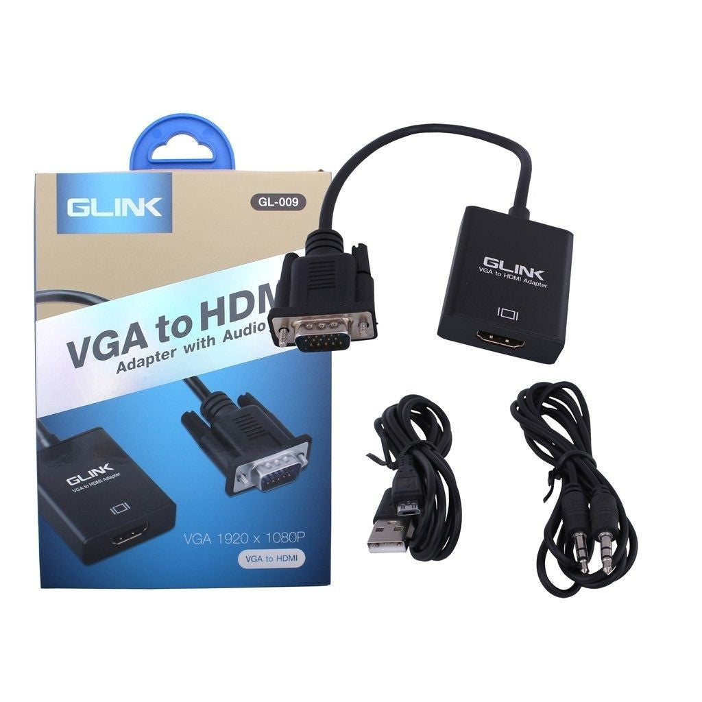 GLINK GL009 (GL-009) VGA TO HDMI WITH AUDIO แปลงภาพ VGA เป็น HDMI