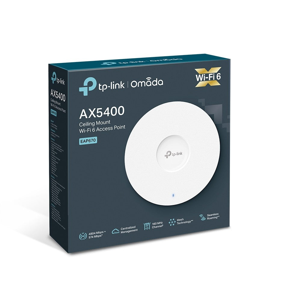 TP-LINK EAP670 AX5400 Ceiling Mount WiFi 6 Access Point ประกันศูนย์ไทย