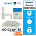 รวมกิ๊บตอกสาย GLINK GC-02/GC-04/GC-05 WHITE LANPower RG6 7/10/12MM แพ็ค 1000 ชิ้น สีขาว