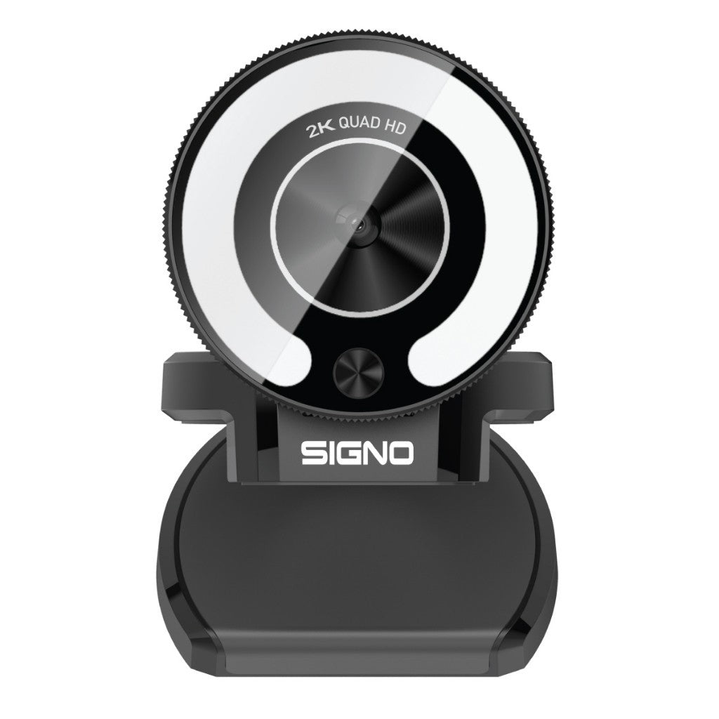 SIGNO กล้องเว็ปแคม รุ่น WB-401 2K QUAD HD STREAM WEBCAM ZORRES  มีไฟ+มีขาตั้งกล้อง