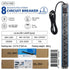 GLINK GPDU-09B BLUE 2M รางปลั๊กไฟตู้ Rack 8 ช่อง ยาว 2 เมตร 1 สวิตช์ สีฟ้า Overload มอก.แท้