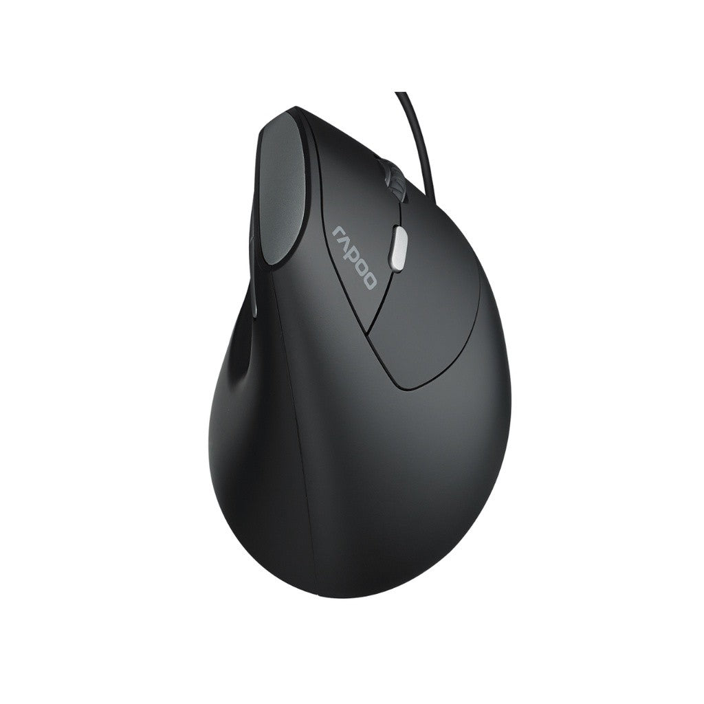 RAPOO EV200 WIRED SILENT ERGONOMIC MOUSE เม้าส์เพื่อสุขภาพ