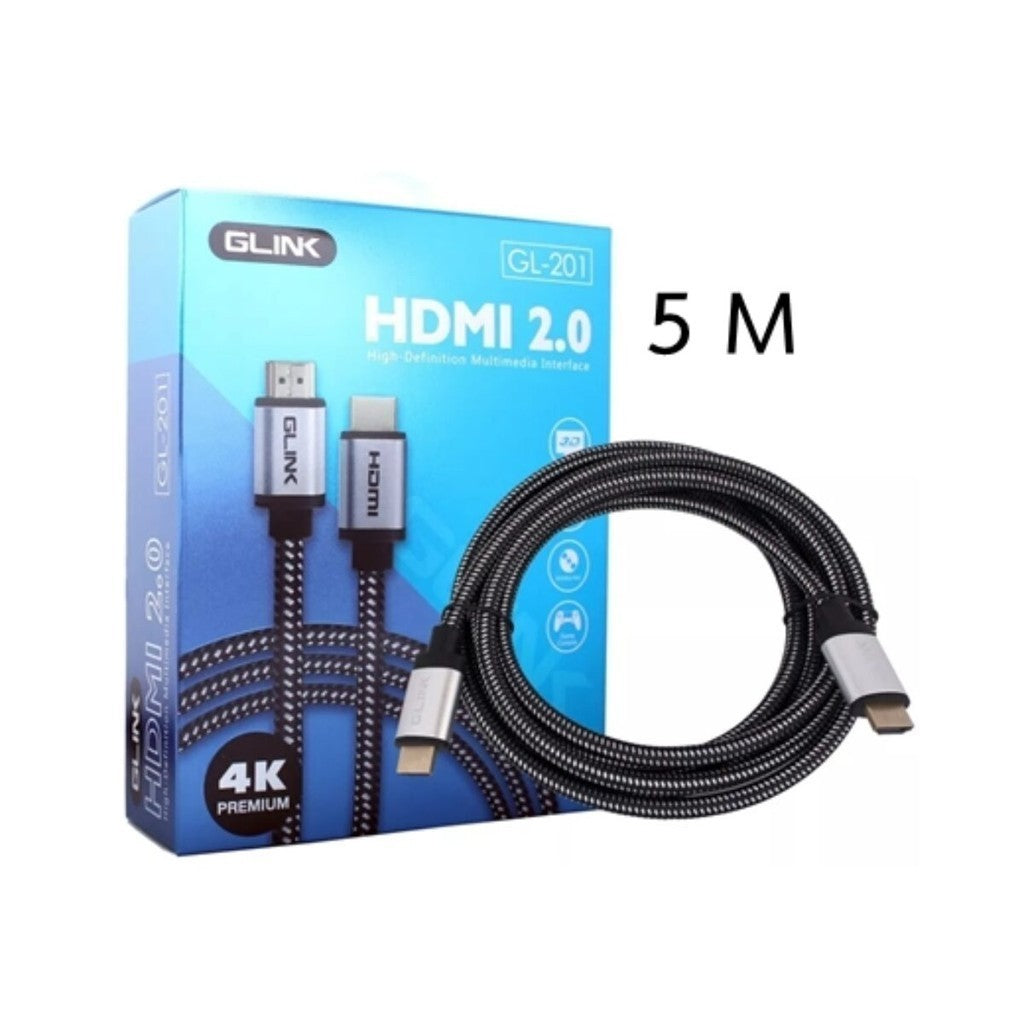 GLINK GL-201 GL201 CABLE สายHDMI 4K (V.2.0) M/M ขนาด 5 เมตร