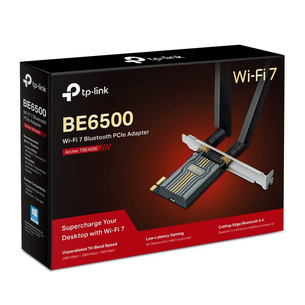 TP-LINK Archer TBE400E PCIe Adapter Wi-Fi 7 BE6500 Bluetooth 5.4 ประกันศูนย์ไทย