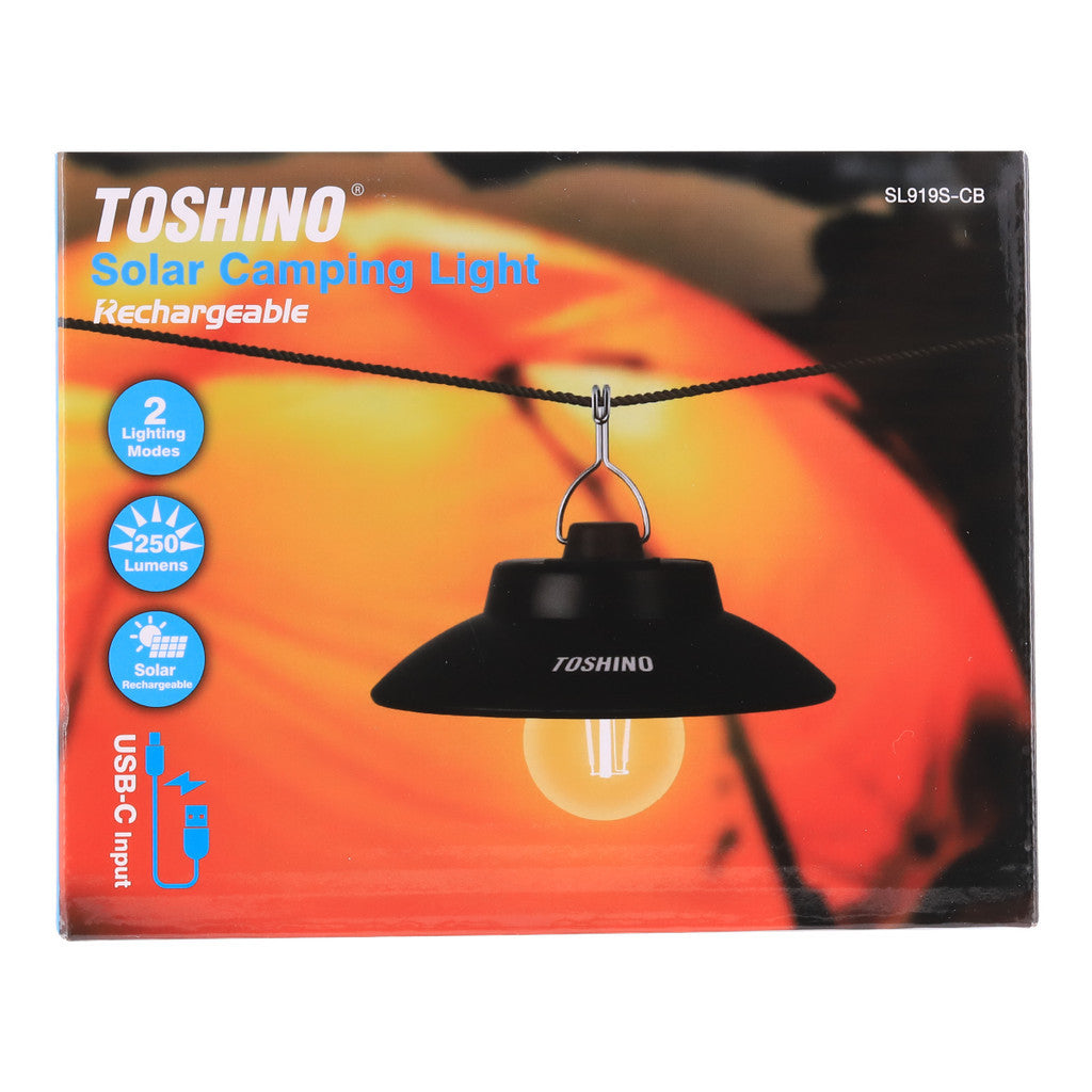 Toshino ไฟแคมป์ปิ้ง solarcell แบบแขวน รุ่น SL919S-CB รับประกัน1ปี