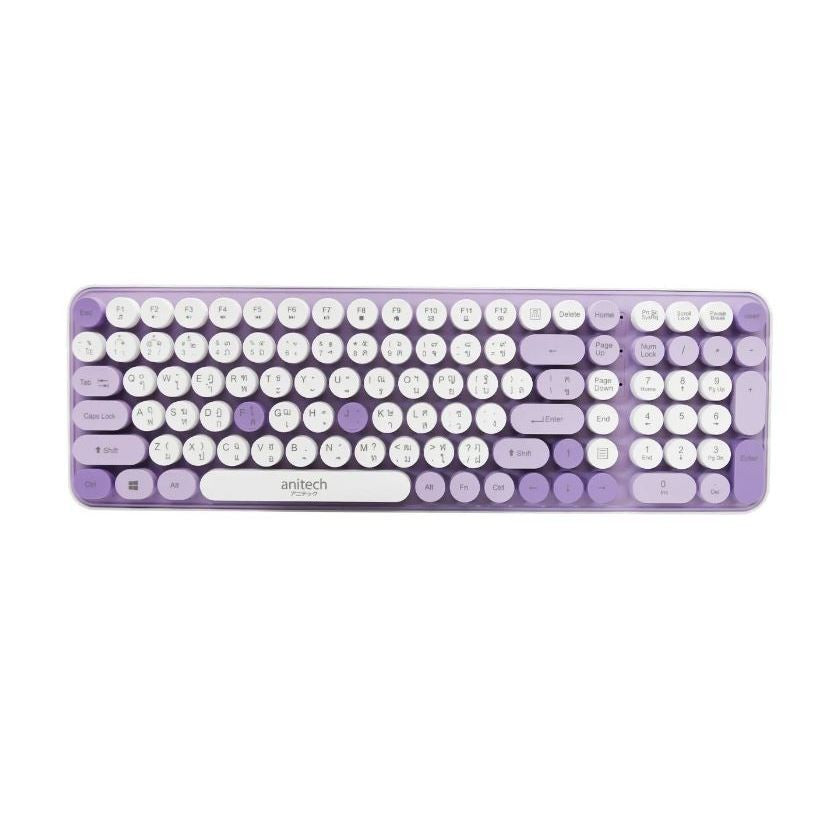 ANITECH OPA812 PURPLE WIRELESS COMBO KEYBOARD&MOUSE