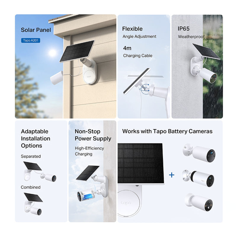 TAPO A201 Solar Panel แผงโซล่าเซลล์สำหรับกล้องแบตเตอรี่