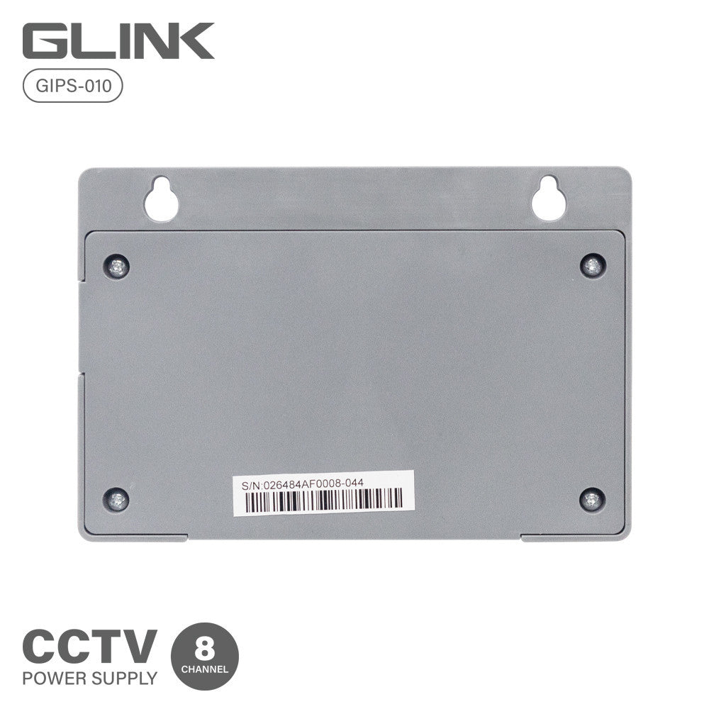 GLINK GIPS-010 CCTV POWER SUPPLY 96W 12V 8CH ป้องกันไฟกระชาก กระแสไฟเกิน ลัดวงจร
