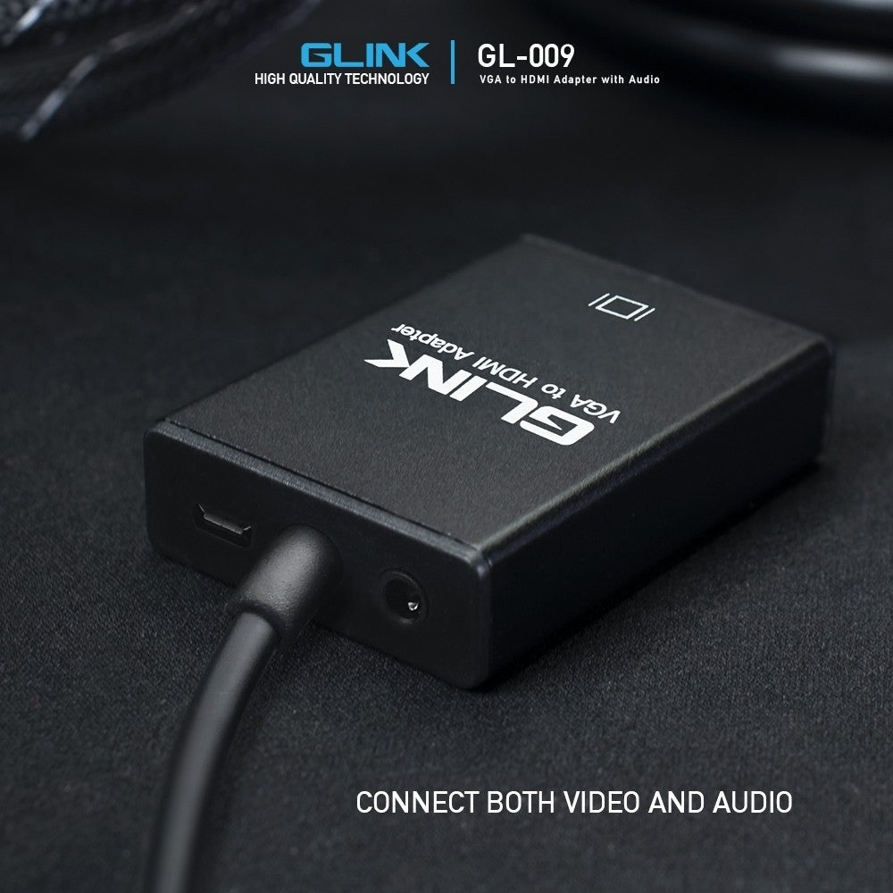 GLINK GL009 (GL-009) VGA TO HDMI WITH AUDIO แปลงภาพ VGA เป็น HDMI