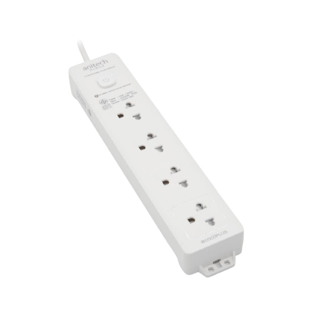ANITECH H343-WH ปลั๊กไฟมาตรฐาน มอก. 4 ช่อง 1 สวิตช์ สายยาว 3 เมตร